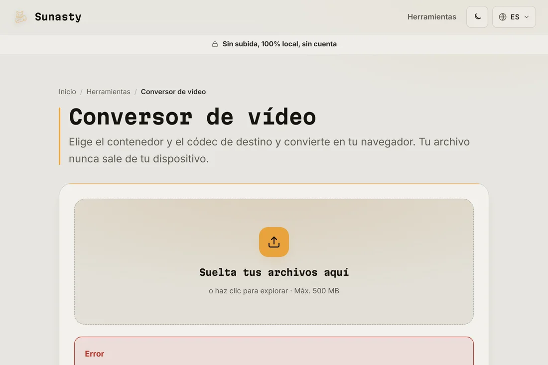 El archivo WebM convertido listo para descargar, más pequeño que el MP4 de origen