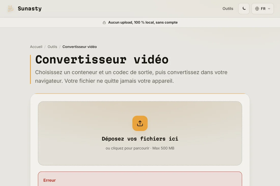 Le fichier WebM converti prêt au téléchargement, plus léger que le MP4 source