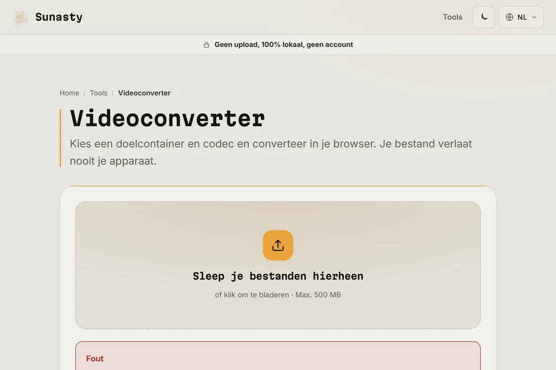 Het geconverteerde WebM-bestand klaar om te downloaden, kleiner dan de MP4-bron