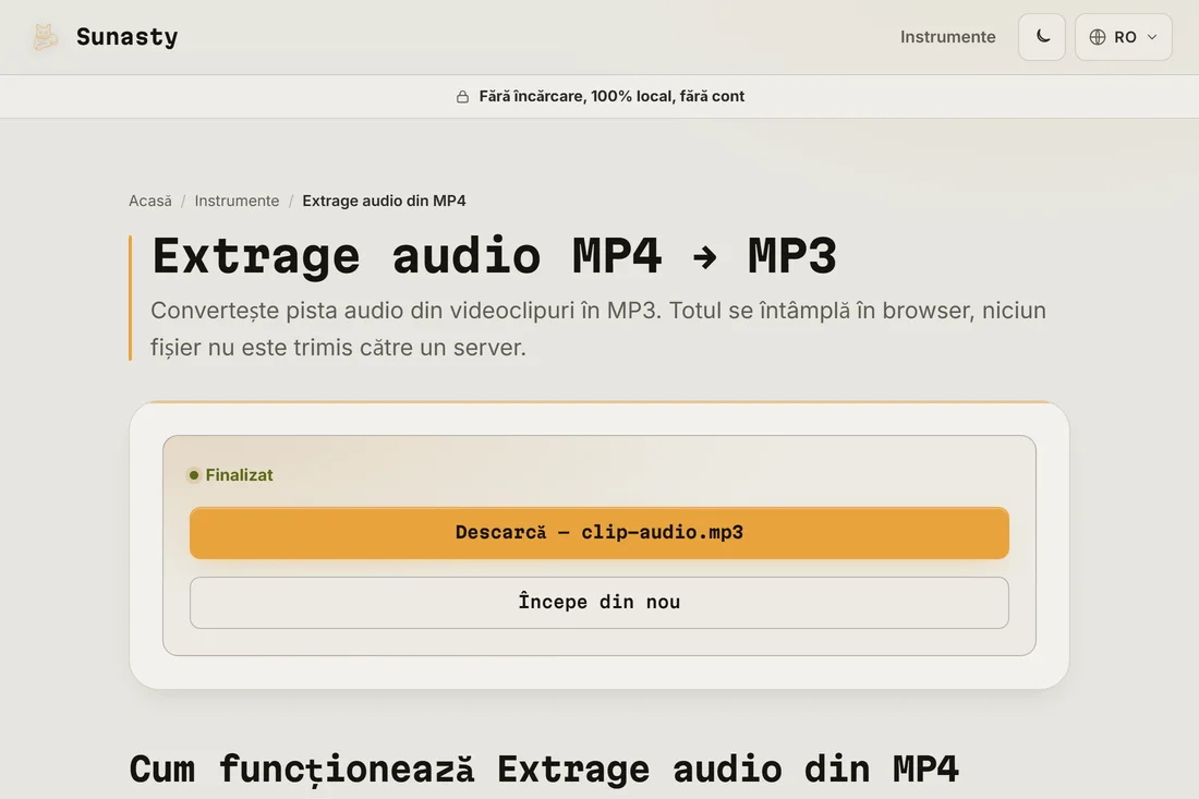 MP3-ul extras, gata de descărcat