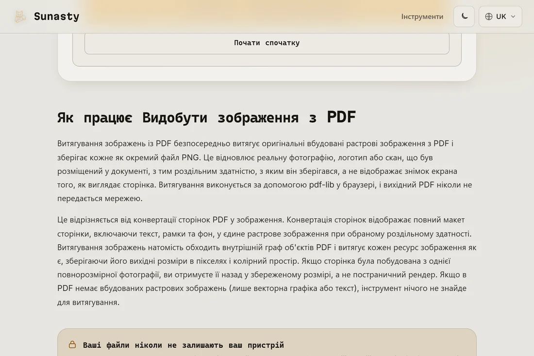Витягнуті зображення, готові до завантаження, по одному файлу на зображення