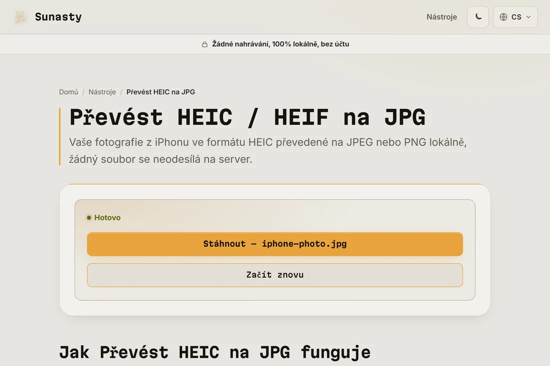Převedený JPG připravený ke stažení