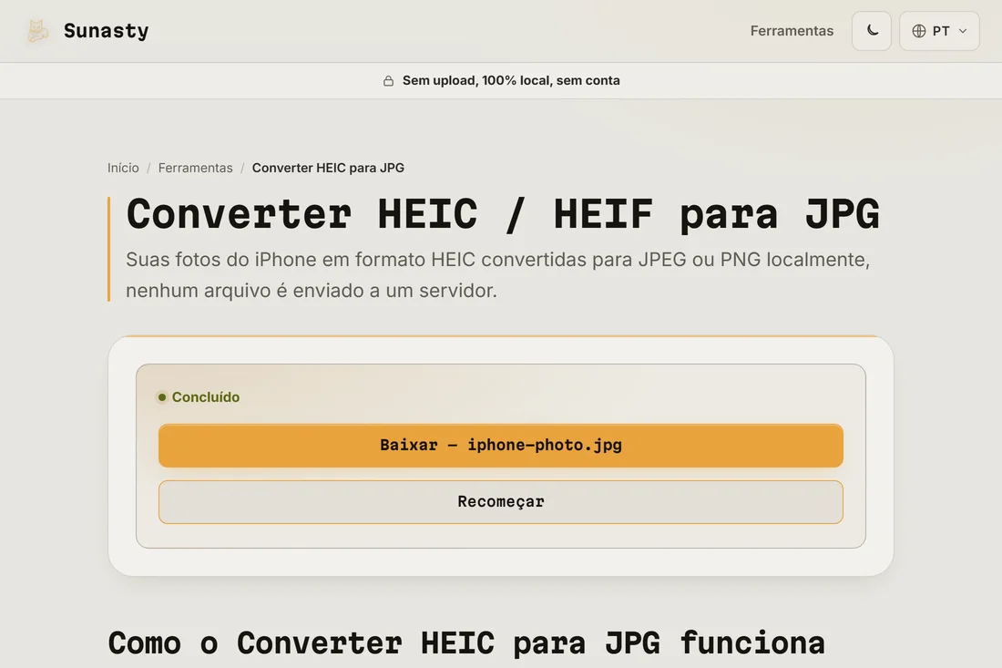 O JPG convertido pronto para baixar