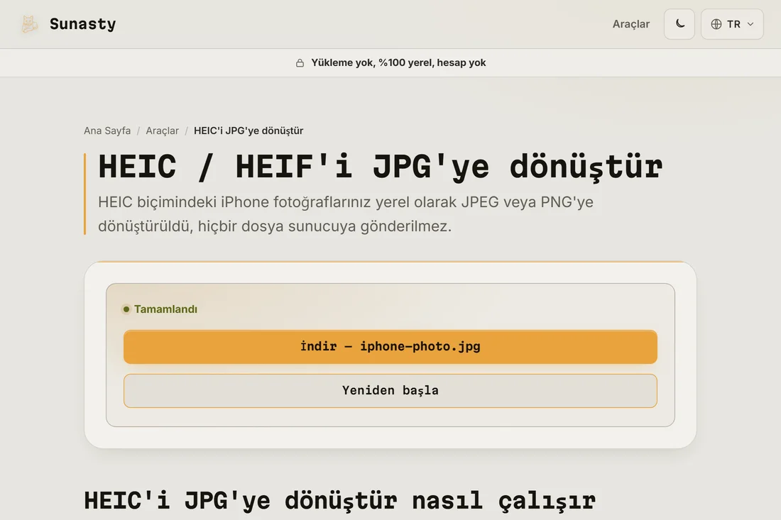 İndirilmeye hazır dönüştürülmüş JPG