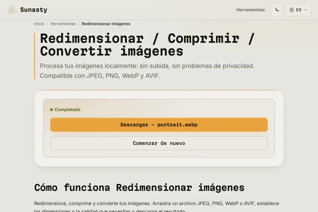 La foto de carnet redimensionada lista para descargar a las medidas correctas